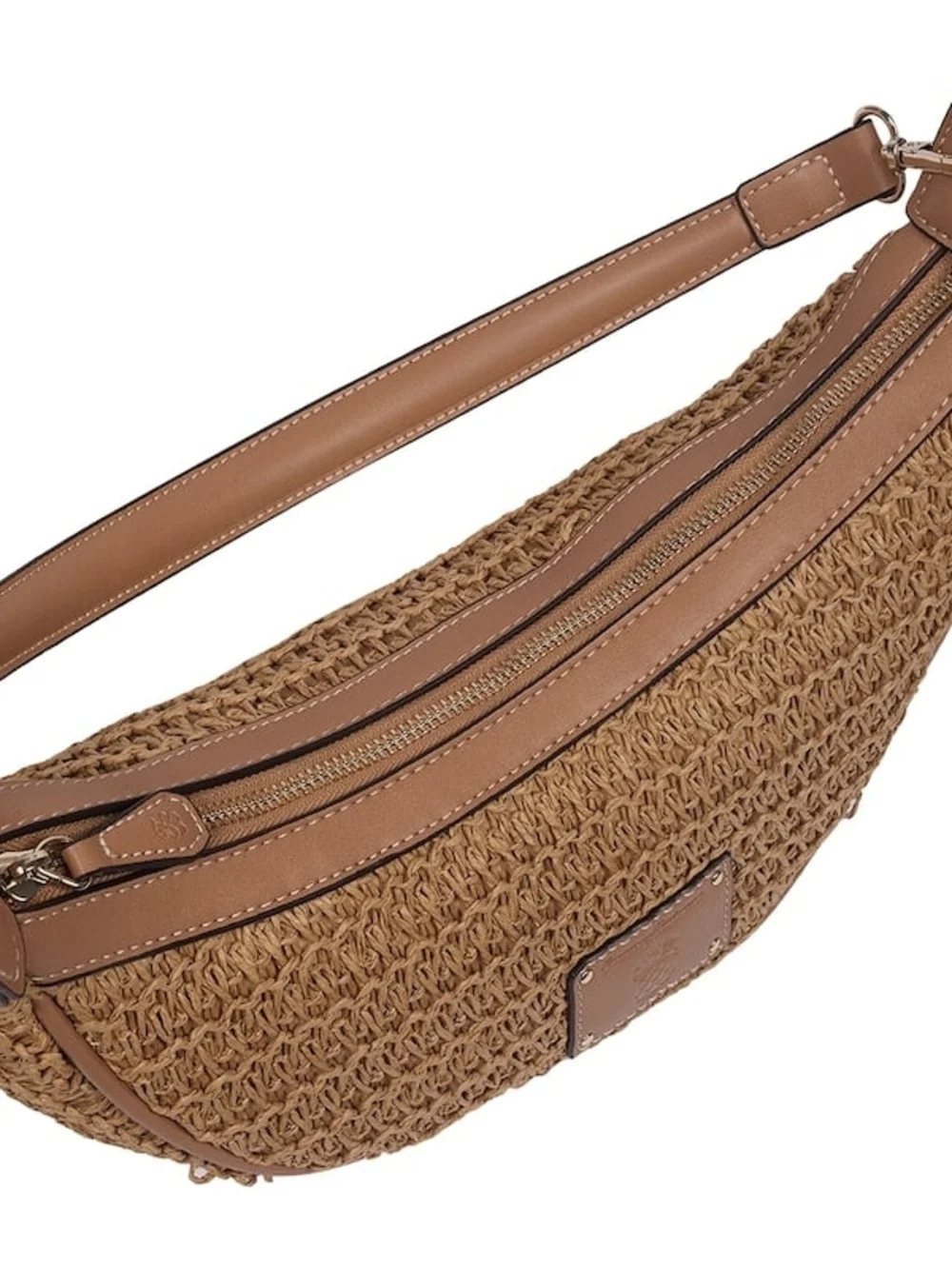 Tommy Bahama Woven Crescent Hobo Shoulder Handbag